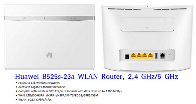 Huawei B525s-23a – 4G, LTE (CAT6), WLAN with WiFi 2.4 and 5 GHz EMCU-HomeAutomation.org
